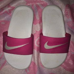 Hot Pink Nike Slides-Size 11 girls